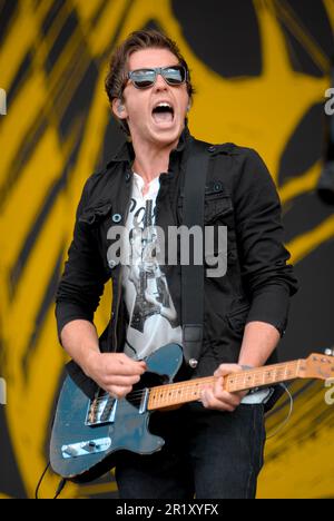 Danny Jones - McFly, V2009, Hylands Park, Chelmsford, Essex, Royaume-Uni - 22 août 2009 Banque D'Images