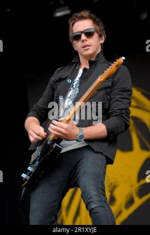 Danny Jones - McFly, V2009, Hylands Park, Chelmsford, Essex, Royaume-Uni - 22 août 2009 Banque D'Images