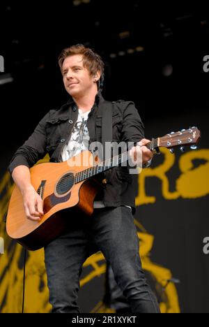 Danny Jones - McFly, V2009, Hylands Park, Chelmsford, Essex, Royaume-Uni - 22 août 2009 Banque D'Images