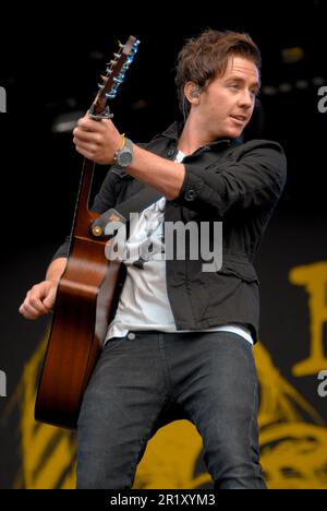 Danny Jones - McFly, V2009, Hylands Park, Chelmsford, Essex, Royaume-Uni - 22 août 2009 Banque D'Images