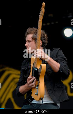 Danny Jones - McFly, V2009, Hylands Park, Chelmsford, Essex, Royaume-Uni - 22 août 2009 Banque D'Images