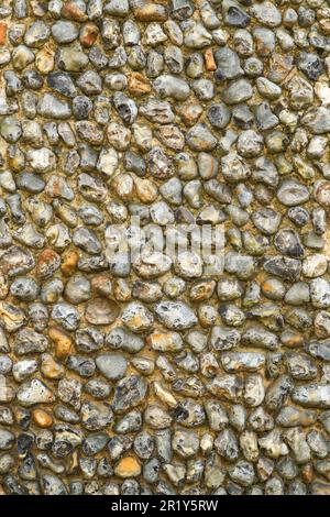 Revêtement Flint sur le côté d'une maison Lavenham Suffolk, Royaume-Uni Banque D'Images