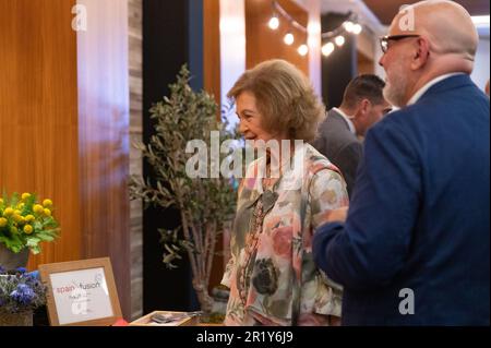 Houston, États-Unis. 15th mai 2023. Son Altesse Royale émérite la reine Sofia d'Espagne assiste à l'événement nocturne de Vocento à l'hôtel C. Baldwin à Houston, Texas, lundi, 15 mai 2023. L'événement est organisé pour que les professionnels de l'industrie des services alimentaires puissent établir des liens commerciaux entre l'Espagne et le Texas. (Photo de Jennifer Lake/SIPA USA) crédit: SIPA USA/Alay Live News Banque D'Images