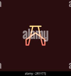 Logo Letter A Home. Apposer ses initiales Sur Le logo de la maison Illustration de Vecteur