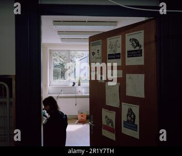 30 avril 1993. Corridor du bâtiment 2 du CERN où Tim Berners Lee a publié le code source du premier navigateur Web et éditeur au monde. À l'origine c Banque D'Images