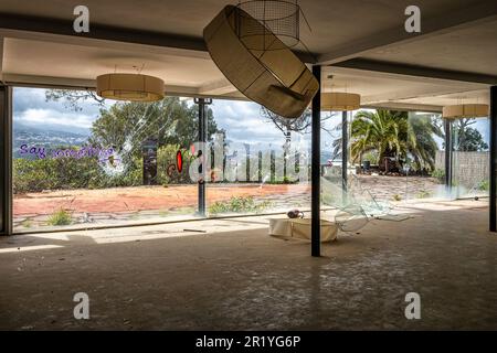 Place perdue au Mirador de la Montana de Arucas sur l'île de Gran Canaria, îles Canaries en Espagne Banque D'Images