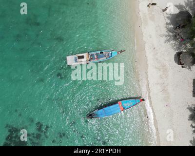 Une vue aérienne des îles autour de Koh Samui, Thaïlande Banque D'Images