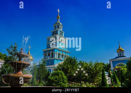 Cathédrale de l'Assomption de la vierge ou cathédrale de la Dormition, Cathédrale Orthodoxe Russe à Tachkent, Ouzbékistan Banque D'Images