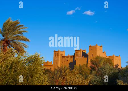 Ait Ben Moro, Kasbah Ben Moro, Skoura, Ouarzazate, Maroc Banque D'Images