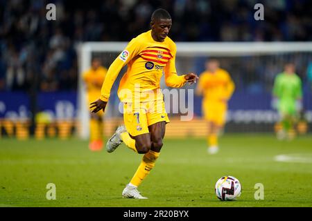 Ousmane Dembele du FC Barcelone lors du match de la Liga entre le RCD Espanyol et le FC Barcelone, a joué au stade RCDE sur 14 mai à Barcelone, en Espagne. (Photo de Sergio Ruiz / PRESSIN) Banque D'Images