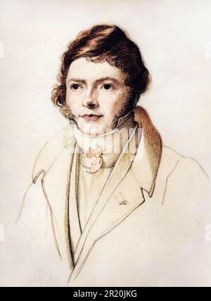 Portrait de Jean François Champollion le jeune (1790-1832), orientaliste - d'apres Vogel von Vogelstein Banque D'Images