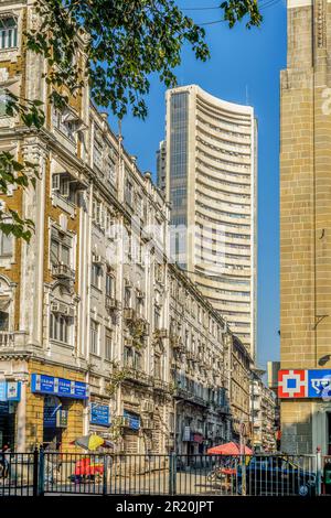 01 24 2016 Grande Bourse indienne Construction Bombay Bourse fort Mumbai Maharashtra Inde.Asie. Banque D'Images
