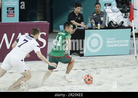 États-Unis vs Mexique Beach Soccer Championship à Nassau aux Bahamas Banque D'Images