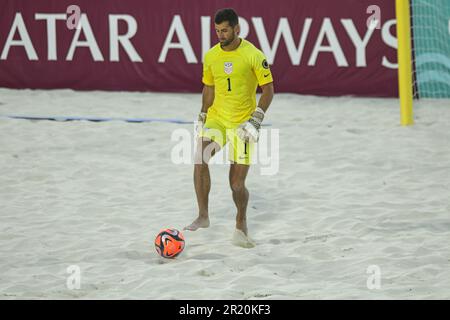 États-Unis vs Mexique Beach Soccer Championship à Nassau aux Bahamas Banque D'Images