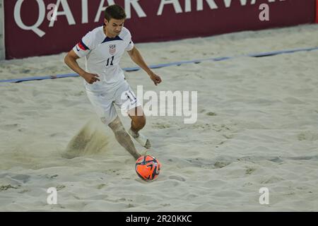 États-Unis vs Mexique Beach Soccer Championship à Nassau aux Bahamas Banque D'Images