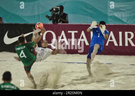 États-Unis vs Mexique Beach Soccer Championship à Nassau aux Bahamas Banque D'Images