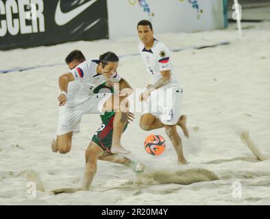 États-Unis vs Mexique Beach Soccer Championship à Nassau aux Bahamas Banque D'Images