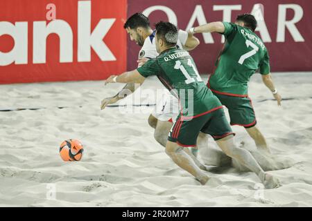 États-Unis vs Mexique Beach Soccer Championship à Nassau aux Bahamas Banque D'Images