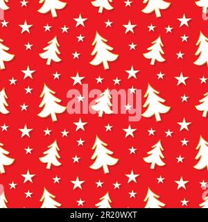 Motif sapin de Noël rouge Illustration de Vecteur