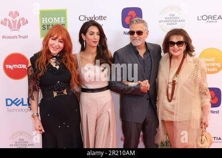 Charlotte Tilbury, Amal Clooney, George Clooney et Baria Alamuddin, Prince's Trust et TKMaxx & HomeSense Awards, Theatre Royal Drury Lane, Longo Banque D'Images