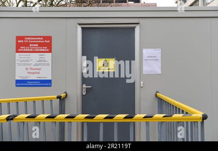 Un groupe de coronavirus a été créé à l'hôpital St Thomas de Londres en raison de l'inquiétude croissante suscitée par l'épidémie de coronavirus COVID-19. Lundi 09/03/2020 Banque D'Images