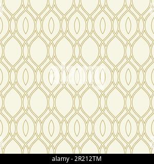 Décoration sans couture. Arrière-plan moderne. Motif géométrique moderne avec lignes ondulées dorées Banque D'Images