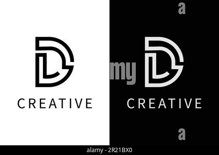 Lettres logo abstrait DL, LD, D, L. concept du logo monogramme. conception simple modifiable. Illustration de Vecteur