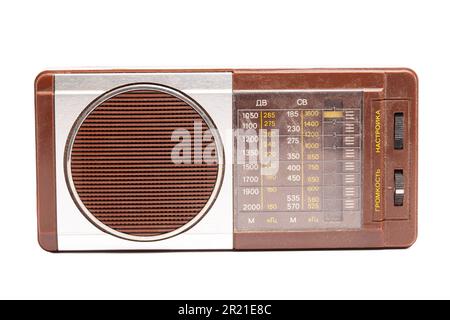 Radio Prise Casque Piles Secteur Caliber Radio Portable FM Vintage Sur Piles Ou Secteur – Poste De Radio Avec Prise Casque, Antenne Télescopique, Poignée Et Design Rétro Pour Maison, Cuisine, Camping Et