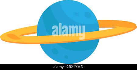 Le géant du gaz de la planète Saturne avec anneau autour. Étude des objets astronomiques, des planètes en cours d'astronomie à l'école et dans les établissements d'enseignement supérieur. S Illustration de Vecteur
