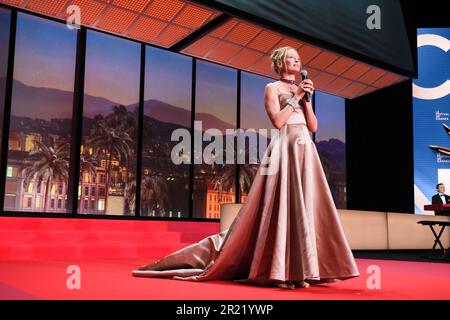 Cannes, France. 16th mai 2023. Cannes, FR. 16 mai 2023. UMA Thurman photographié lors de la cérémonie d'ouverture du Festival International du film de Cannes 76th au Palais des Festivals de Cannes, France photo de Julie Edwards/Alay Live News Banque D'Images