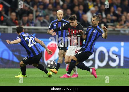 Mailand, Italie. 16th mai 2023. Football: Ligue des Champions, Inter Milan - AC Milan, tour de knock-out, demi-finales, deuxièmes jambes, Stadio Giuseppe Meazza. Brahim Díaz de l'AC Milan en action. Credit: Oliver Weiken/dpa/Alay Live News Banque D'Images