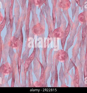 Magnifique motif d'algues sans couture.fond sous-marin dessiné à la main, idéal pour les textiles, bannières, fonds d'écran, emballage. Banque D'Images