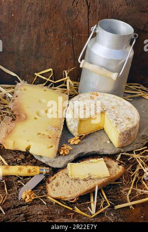 Fromages de la vallée de Belleville, France, Savoie, les M?nuits Banque D'Images