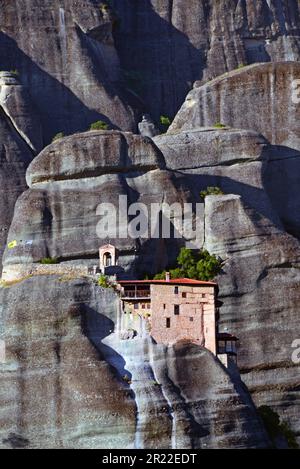 Les Météores, le monastère Agios Nikolaos Anapafsas, Grèce, Thessalie Banque D'Images