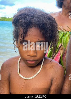 Au Vanuatu, les danseurs d'eau font référence à une forme traditionnelle de danse et de représentation qui se déroule dans ou près des plans d'eau, comme les rivières, les lacs ou l'océan. Cette expression culturelle unique illustre la grâce, l'agilité et le récit des artistes qui se déplacent en synchronisation avec le rythme de l'eau. Les danseurs d'eau manipulent habilement leur corps, créant des mouvements fluides qui imitent le flux et l'énergie de l'eau environnante. Ils portent souvent des costumes et des ornements éclatants, ajoutant de la splendeur visuelle à leurs performances captivantes. Banque D'Images