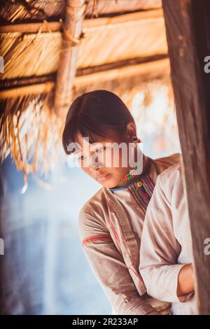 Portrait de la belle agricultrice birmane asiatique au Myanmar novembre 22 2019 Banque D'Images