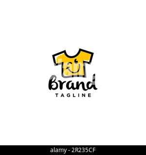 Modèle de logo à propos des entreprises de vêtements ayant un marché cible pour les jeunes Illustration de Vecteur