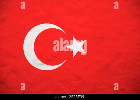 Le drapeau national de la Turquie, des élections présidentielles se tiennent en Turquie au deuxième tour de mai 2023 28 Banque D'Images