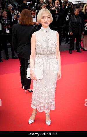 Cannes, France. 16th mai 2023. Maria de Medeiros lors de la cérémonie d'ouverture et de projection « Jeanne du Barry » tapis rouge - le Festival annuel du film de Cannes 76th, à Cannes, en France, sur 16 mai 2023. (Photo de Daniele Cifala/NurPhoto) Credit: NurPhoto SRL/Alay Live News Banque D'Images