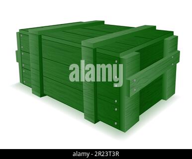 coffret en bois militaire pour armes et munitions illustration vectorielle isolée sur fond blanc Illustration de Vecteur