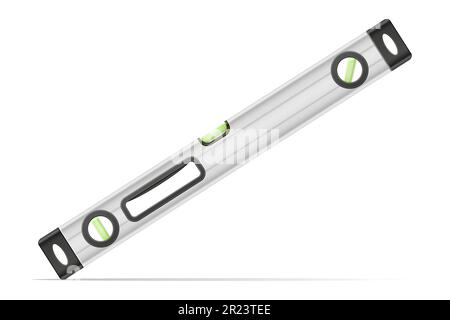 appareil de mesure au niveau du bâtiment pour déterminer une illustration vectorielle de surface plane isolée sur fond blanc Illustration de Vecteur