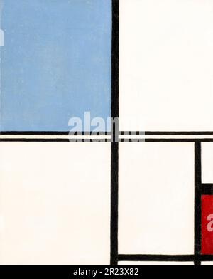 Composition en bleu et rouge, peinture abstraite de Piet Mondrian, 1932 Banque D'Images