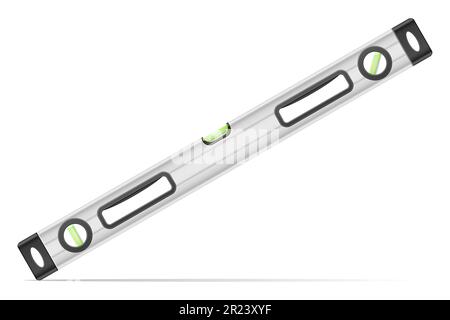 appareil de mesure au niveau du bâtiment pour déterminer une illustration vectorielle de surface plane isolée sur fond blanc Banque D'Images