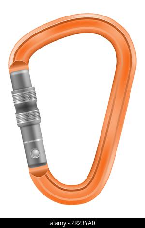 équipement de mousqueton pour l'alpinisme illustration vectorielle isolée sur fond blanc Banque D'Images