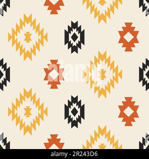 Motif aztèque sans couture du sud-ouest. Imprimé Navajo Illustration de Vecteur