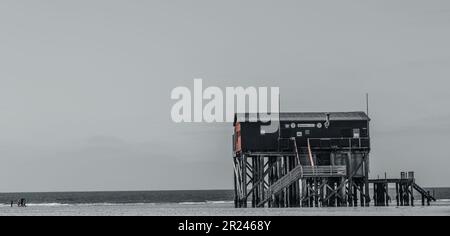 Une vue magnifique sur St. Peter-Ording en mer du Nord, Allemagne Banque D'Images