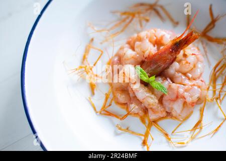 Tartare de crevettes rouge Ibiza. Banque D'Images