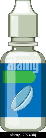 illustration vectorielle de la solution de lentilles de contact médicales Illustration de Vecteur