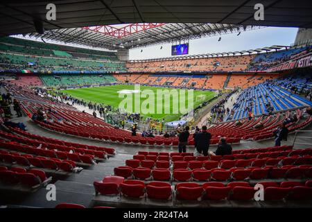 Milan, Italie. 16th mai 2023. Le Giuseppe Meazza/San Siro est prêt pour le match de l'UEFA Champions League entre l'Inter et l'AC Milan à Milan. (Crédit photo : Gonzales photo/Alamy Live News Banque D'Images