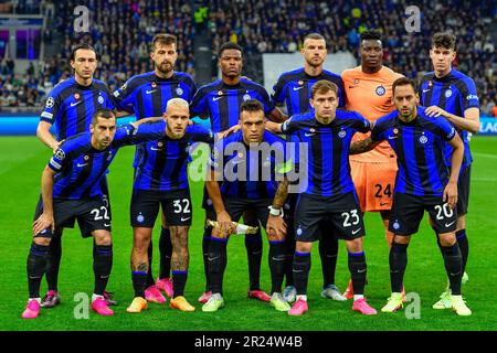 Milan, Italie. 16th mai 2023. Le départ-11 de l'Inter pour le match de l'UEFA Champions League entre l'Inter et l'AC Milan à Giuseppe Meazza à Milan. (Crédit photo : Gonzales photo/Alamy Live News Banque D'Images